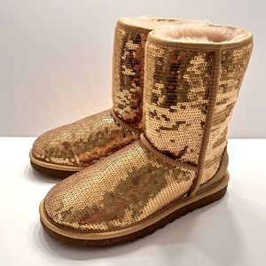 Ugg Gold sequin boots